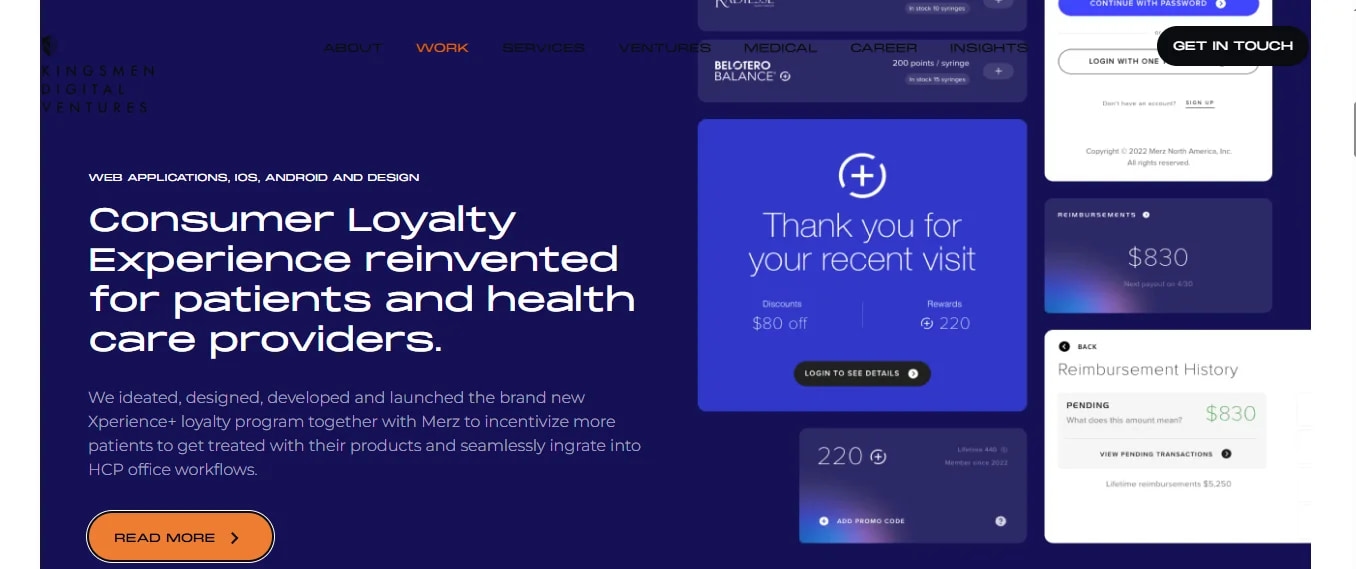 Consumer loyalty program by Kingsmen Digital Ventures enhances patient and healthcare provider experience.