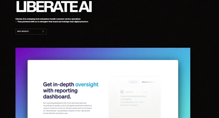 SVZ Webflow work, Liberate AI website